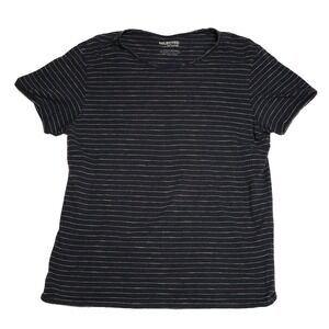 SELECTED HOMME Crew Neck T-Shirt Micro Striped Organic Cotton Medium